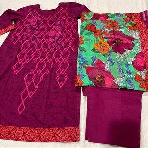 Beautiful 3 piece cotton indian pakistani kameez